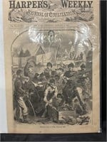 1862 Harpers Weekly Christmas Boxes In Camp