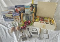 Cookbooks, Kitchen Utensils, Artificial Fruit