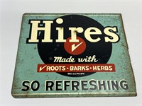 Early Hires Root-beer Tin Soda Advertising Sign.