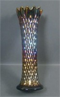 N'Wood Elec. Purple Diamond Points 10 1/2" Vase