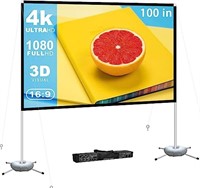 Projector Screen with Stand 100 inch Portable