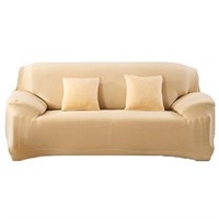 High Elastic Anti-Mite 2-Seat Sofa Cover, Beige
