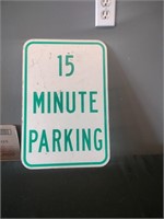 15 minute parking sign