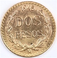 1945 Gold Dos Pesos