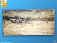 M. Boros Segal Winter Snowscape on Canvas