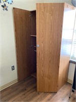 2 Door Wardrobe Unit brown office storage cabinet