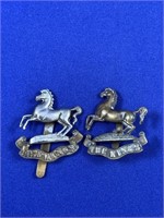 Pair og the Kings Liverpool Reg. Cap Badges