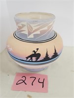 Signed John Navajo Pottery...7 inch vase