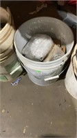 Plastic bucket with contents