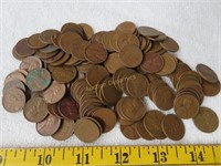 Lot of Old Wheat Pennies, some red cents