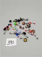 Belly Button Rings. Assorted Lot Of 25pcs