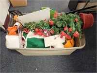 Large Tote of Holiday Decorations- Tote Included