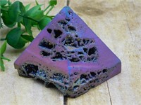 DRUZY TITANIUM PYRAMID ROCK STONE LAPIDARY SPECIME