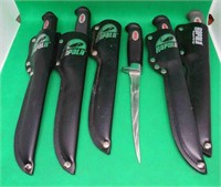 5x Rapala Fishing Filet Knives Nice Shape