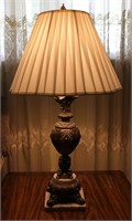 Vintage Brass & Marble Base Lamp