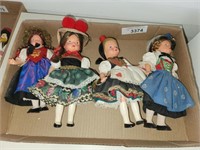 4 Vintage Victorian Women Dolls