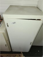 Vintage White Wood Cabinet,  Approx 20x18x46"