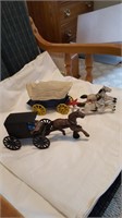 Cast Iron Toys, Amish Buggy/Horse; Conestoga Wagon