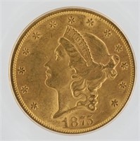 1875-S Double Eagle ICG MS61 $20 Liberty Head