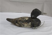Carved decoy, normal wear for age, 13 X 6.5"H