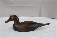 Carved duck, scuff mark on head, 16.25 X 5.5"H