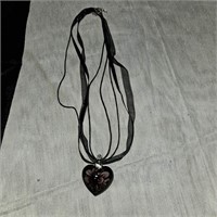 black heart necklace