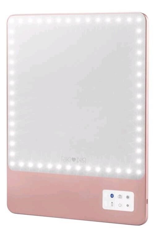 Riki 5X Skinny Lighted Mirror Rose Gold 9.5" x 13"