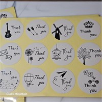 Various Graphics Thank You Round Stickers