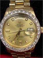 MEN'S 18KT Y/GOLD PRESIDENT ROLEX WATCH