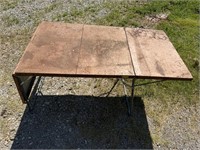 Metal Folding Table With Fold Out Sides