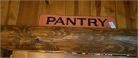 Pantry metal sign