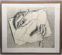 M. C. Escher unframed "Drawing Hands" Print
