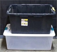Lot of 2 Totes- 1 with Lid and 1 with no Lid