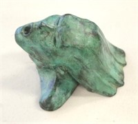 Signed bronze head paperweight