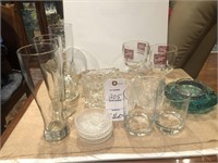 24 Pieces Mugs, Tall Glasses, Ete=ched Glasses