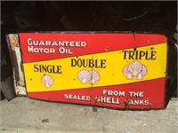 Original Shell enamel 6 x 3 ft sign