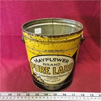 Mayflower Pure Lard Tin Bucket (Vintage)