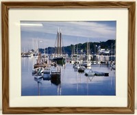 Boat Marina Framed Art Print