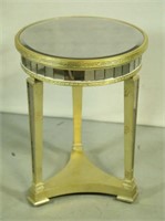 MIRRORED AND SILVERLEAFED SIDE TABLE