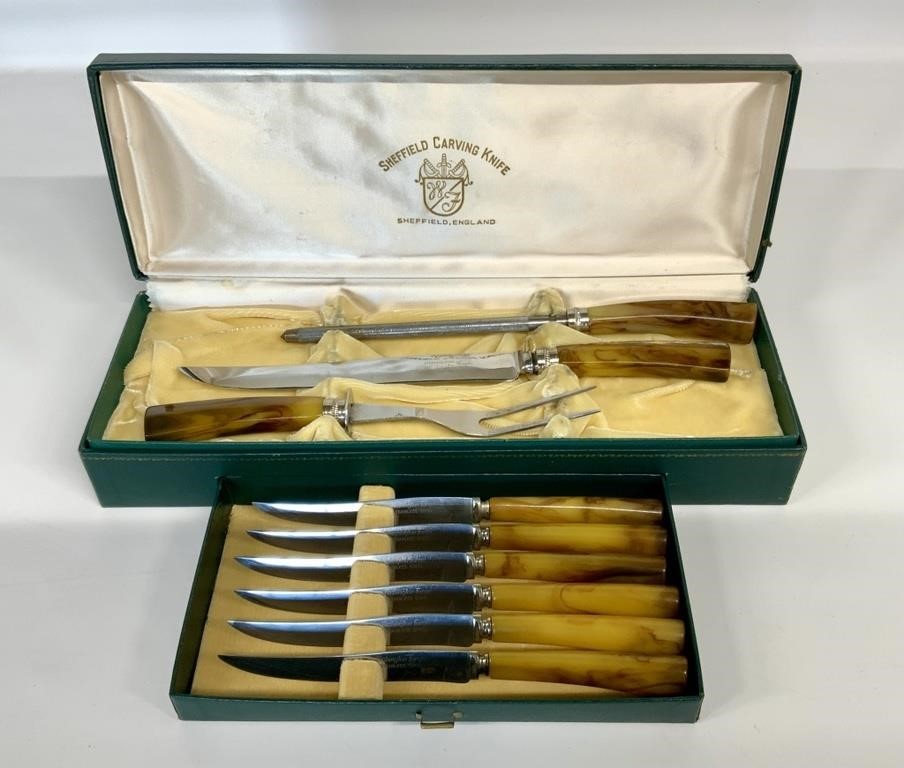 Sheffield carving knife set "Washington Forge,"