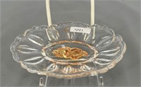 Golden Pansy Variant 5" oval bowl - marigold