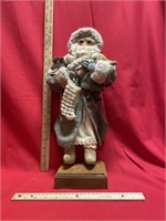Vintage Santa on stand with wire frame