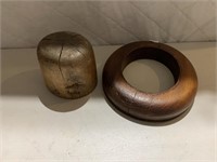 WOOD HAT FORM AND RING