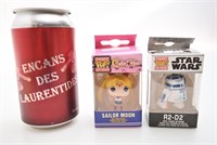 2 porte-clé Pocket Pop, Star Wars et Sailor