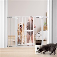 Baby Gate with Cat Door Adjustable, 29"-41"