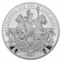 2023 Great Britain 5 Oz Proof Silver Britannia