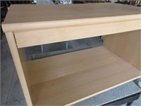 Wood Table on Casters for TV 17" H x 26.5" W