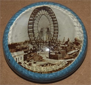 Antique 1893 World's Fair Ferris Wheel Paperweight