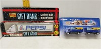 2  PEPSI COLA TRUCK & TRAILERS 1 IS A BANK