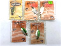 (5) NOS Bomber Slab Spoon Fishing Lures